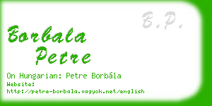 borbala petre business card