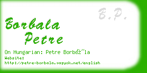 borbala petre business card